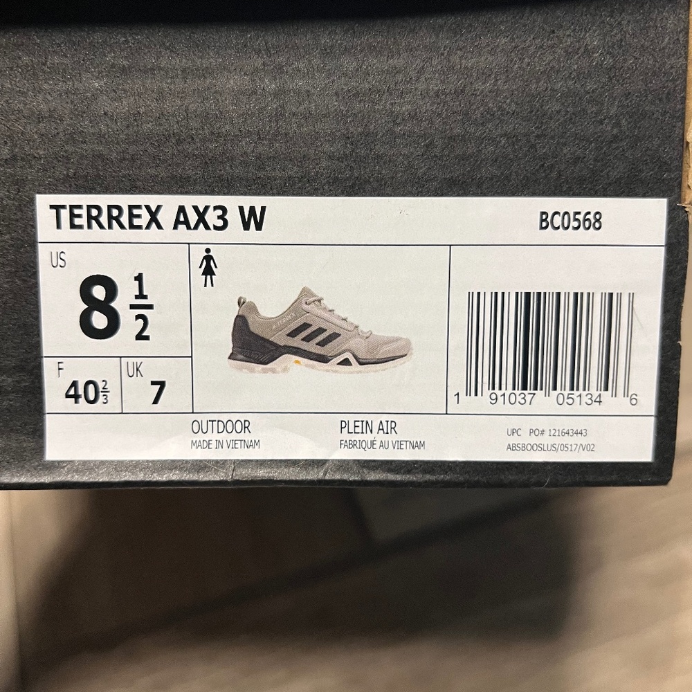 adidas Terrex AX3 W Taupe and Black Trail Shoes